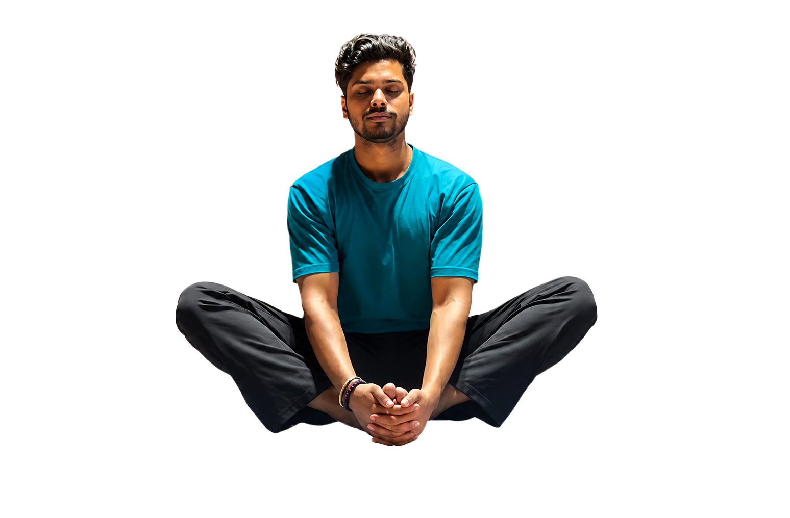 Sumit Goel in a seated yoga pose